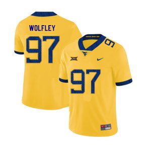 Men's West Virginia Mountaineers NCAA #97 Stone Wolfley Yellow Authentic Nike 2019 Stitched College Football Jersey CR15T62NU